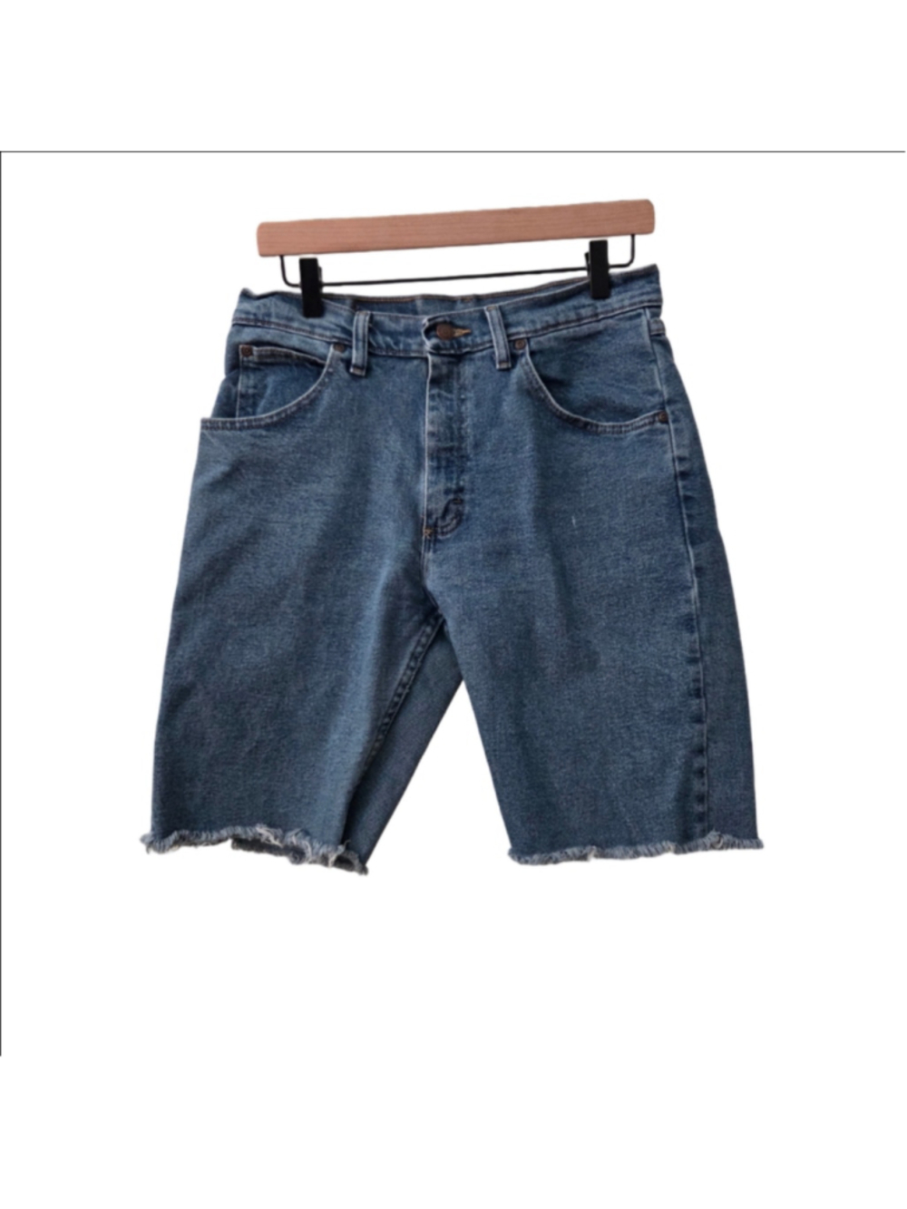 Wrangler Upcycled Denim Cut Off Shorts Men's 31 Blue
